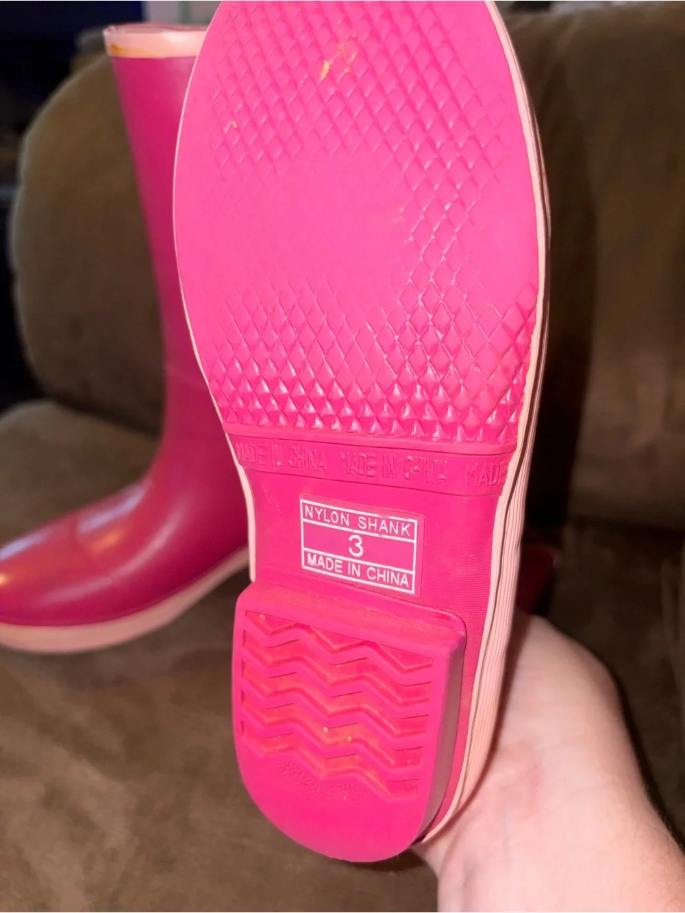 L.L. Bean Kids Pink Waterproof Rain Boots
